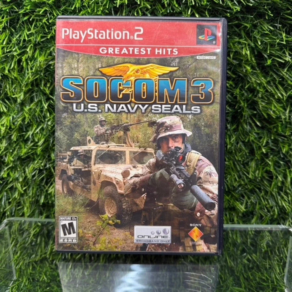 Sony PS2 Video Game Lot SOCOM 3 Navy Seals & Full Spectrum Warrior‎ CIB Vintage